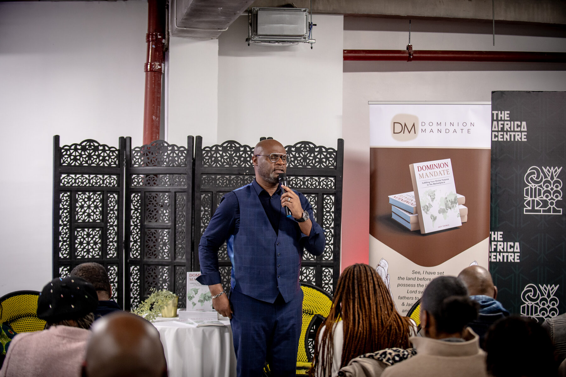 A Dominion Mandate speaker addressing the room
